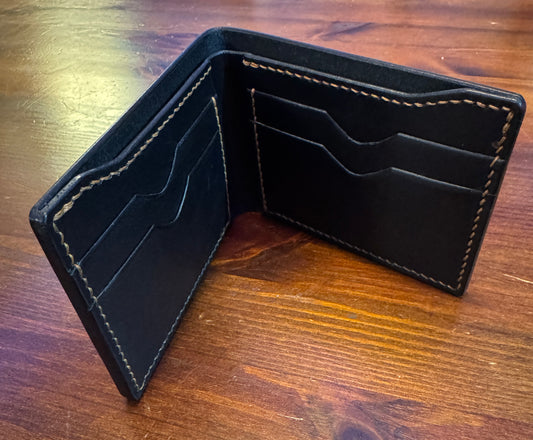 Waled Lledr Môn Wallet - Du/Black